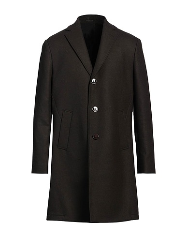 HACKETT Coat Dark green 70% Virgin Wool, 25% Polyamide, 5% Other Fibres