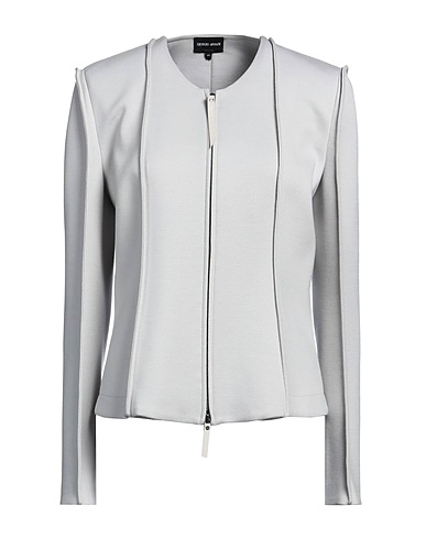 GIORGIO ARMANI Giubbotto Grigio chiaro 98% Lana Vergine, 2% Elastan