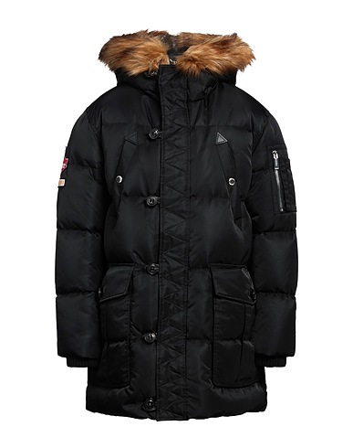 DSQUARED2 Shell jacket Black 100% Polyamide, Wool, Elastane, Acrylic, Polyester