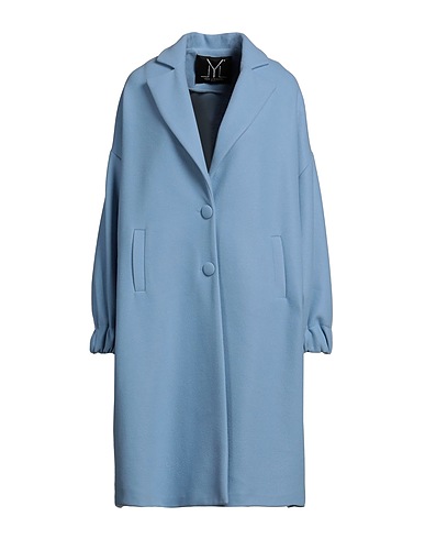 YES LONDON Cappotto Blu chiaro 80% Poliestere, 15% Acrilico, 5% Altre Fibre