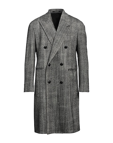 PINO LERARIO Coat Black 50% Virgin Wool, 50% Acrylic