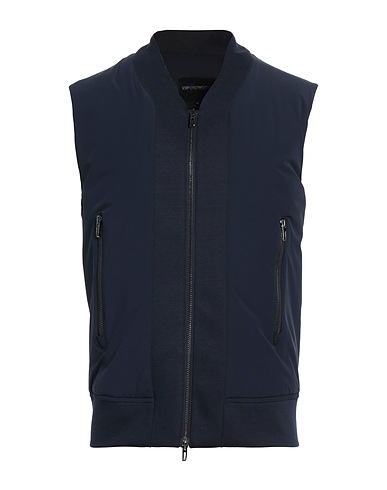 EMPORIO ARMANI Gilet Midnight blue 76% Polyester, 21% Wool, 3% Elastane