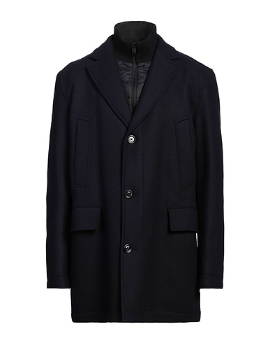 BOSS HUGO BOSS Coat Midnight blue 75% Wool, 20% Polyamide, 5% Cashmere, Polyacrylic