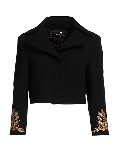 ETRO Jacket Black 83% Wool, 17% Polyamide, Viscose