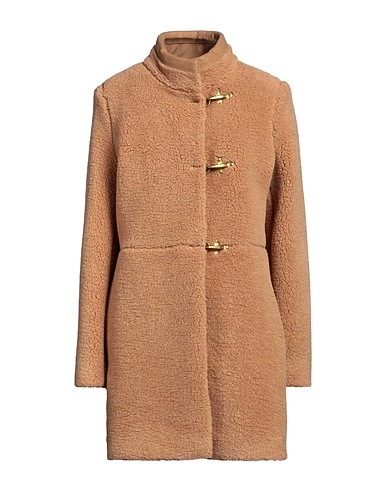FAY Teddy Coat Camel 73% Polyester, 27% Virgin Wool, Polyamide