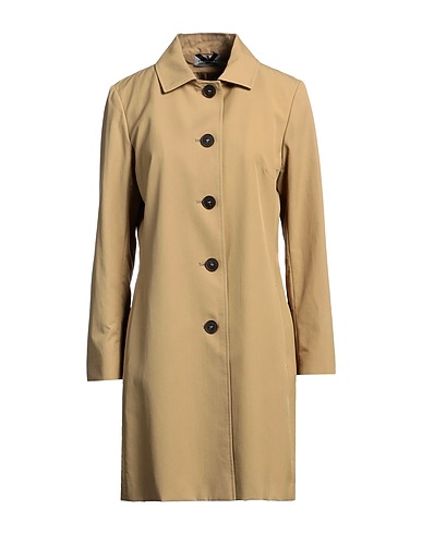 CINZIA ROCCA Full-length jacket Sand 63% Cotton, 37% Polyamide