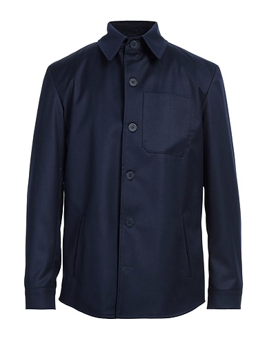 EREDI DEL DUCA Blouson Bleu marine 62% Polyester, 35% Viscose, 3% Élasthanne