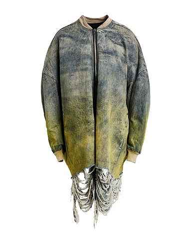 RICK OWENS Shell  jacket Blue 100% Cotton
