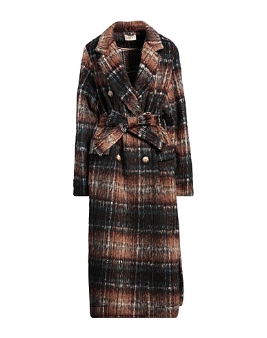 TOY G. Coat Dark brown 52% Acetate, 40% Polyester, 8% Wool
