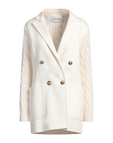 MAX MARA Coat Ivory 70% Wool, 30% Cashmere