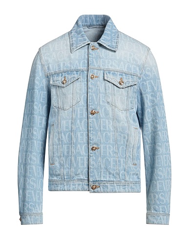VERSACE Denim jacket Blue 100% Cotton