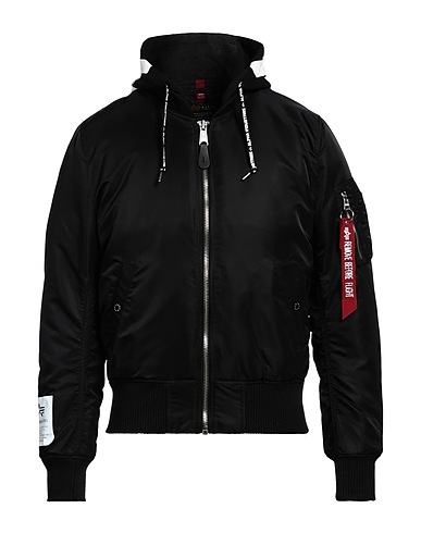 ALPHA INDUSTRIES Bomber Black 100% Nylon, Cotton, Polyester