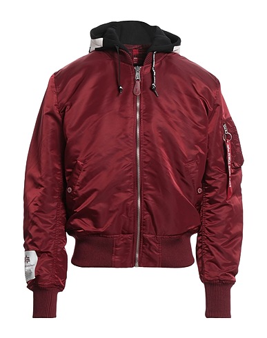 ALPHA INDUSTRIES Bomber Burgundy 100% Nylon, Cotton, Polyester
