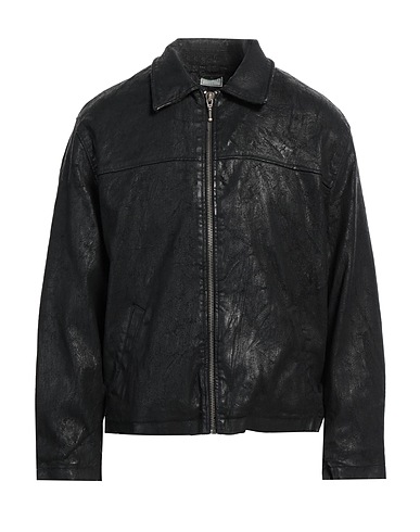 GUESS Denim jacket Black 84% Cotton, 10% Polyester, 3% Elastane, 3% Elastomultiester