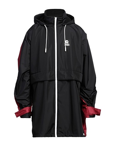 MARCELO BURLON Coat Black 100% Polyester, Silicone