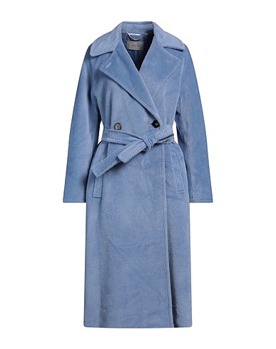 MARELLA Coat Pastel blue 70% Alpaca wool, 30% Virgin Wool