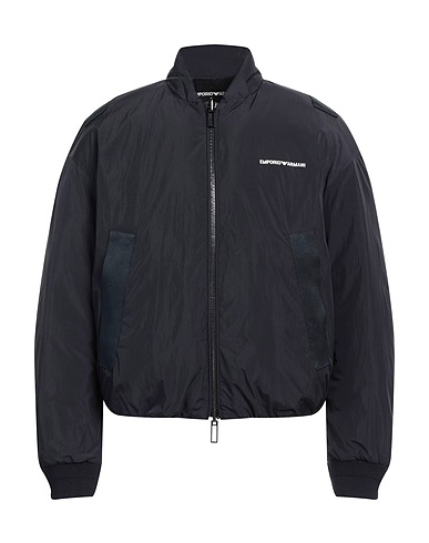 EMPORIO ARMANI Shell jacket Black 100% Polyamide, Acrylic, Polyester, Wool, Elastane
