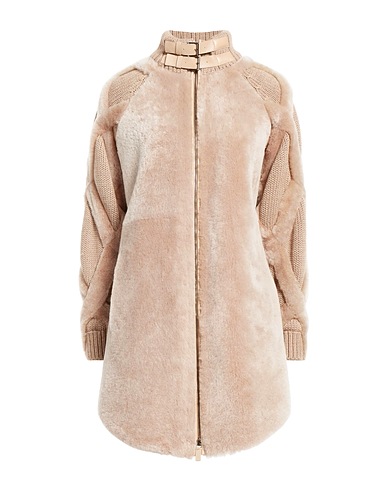 EMPORIO ARMANI Blouson peau lainée Sable 100% Mouton, Cuir d'agneau, Laine, Acrylique