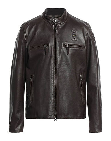 BLAUER. Jacket Dark brown Leather