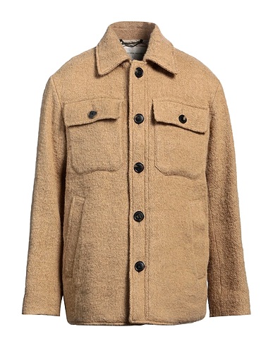 DRIES VAN NOTEN Coat Camel 57% Jute, 12% Mohair wool, 12% Alpaca wool, 10% Wool, 9% Polyamide