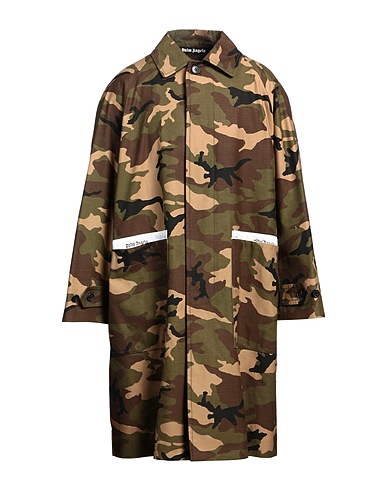PALM ANGELS Full-length jacket Military green 100% Cotton