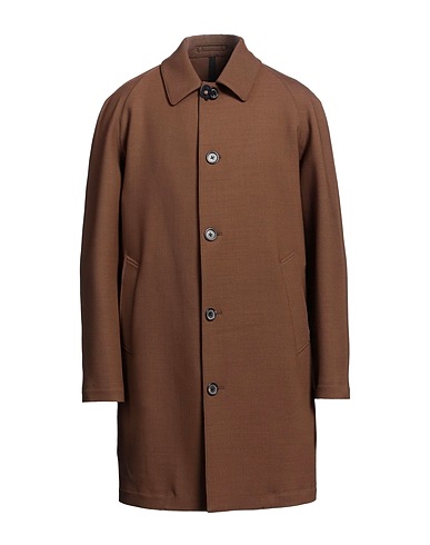LARDINI Full-length jacket Khaki 53% Wool, 44% Polyester, 3% Elastane