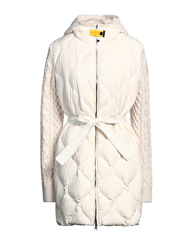 PARAJUMPERS Shell jacket Ivory 100% Polyester, Wool, Polyamide