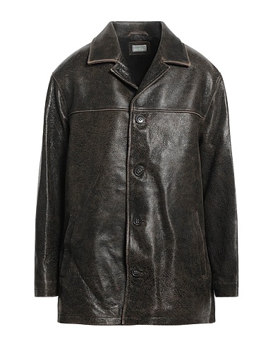 GUESS Coat Black 100% Lambskin