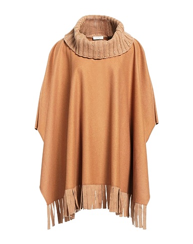 PANICALE Cape Kamel 100% Kaschmir, Wolle, Seide, Polyester