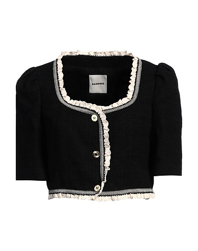 SANDRO Jacket 49% Cotton, 25% Viscose, 20% Acrylic, 6% Polyamide, Polyester