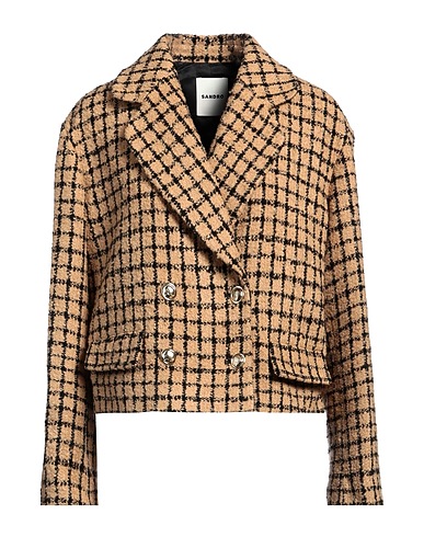 SANDRO Blazer Sand 63% Acrylic, 23% Virgin Wool, 14% Polyamide