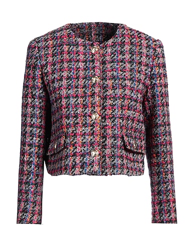 SANDRO Jacket Magenta 37% Acrylic, 24% Cotton, 20% Polyester, 17% Virgin Wool, 2% Viscose