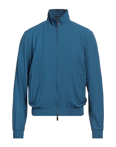 EMPORIO ARMANI Jacket Slate blue 100% Polyester
