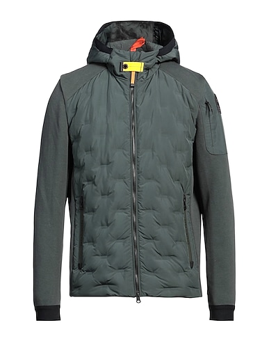 PARAJUMPERS Shell  jacket Dark green 100% Polyester, Cotton, Elastane
