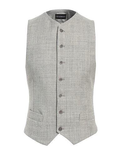 EMPORIO ARMANI Suit vest Light grey 100% Virgin Wool