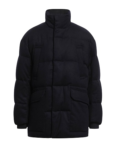 EMPORIO ARMANI パファージャケット ミッドナイトブルー バージンウール 90% / カシミヤ 10%