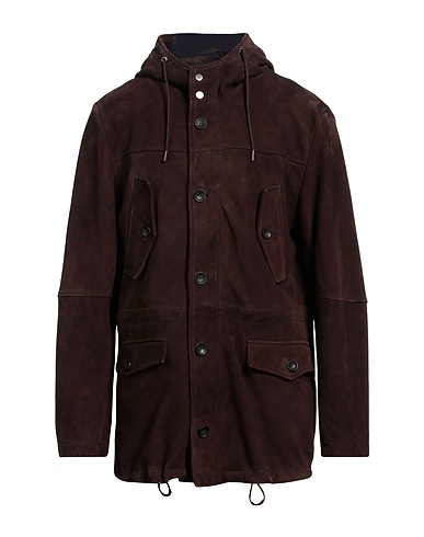 THE JACK AND JACKIE LEATHERS Coat Dark brown Leather