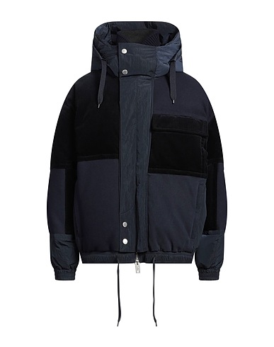 EMPORIO ARMANI Shell  jacket Navy 100% Cotton, Polyamide, Elastane, Virgin Wool, Wool