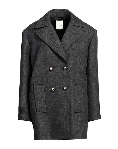 SANDRO Coat Lead 100% Virgin Wool