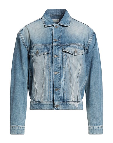 GUESS Denim jacket Blue 100% Cotton