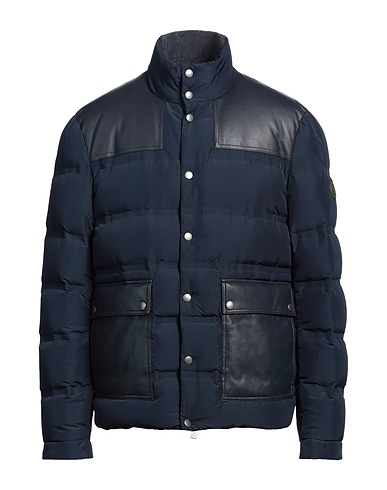 LARDINI Steppjacke Marineblau 100% Polyester, Schaffell