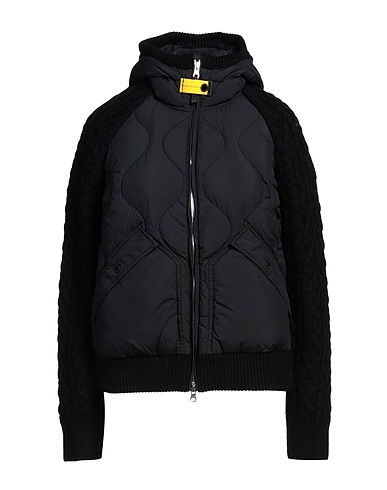 PARAJUMPERS Shell jacket Black 100% Polyester, Wool, Polyamide