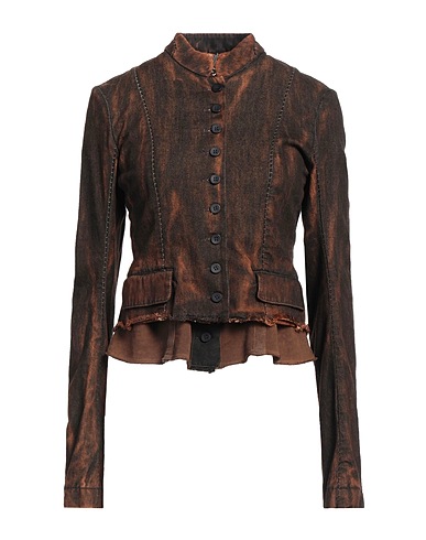 MASNADA Denim jacket Brown 100% Cotton
