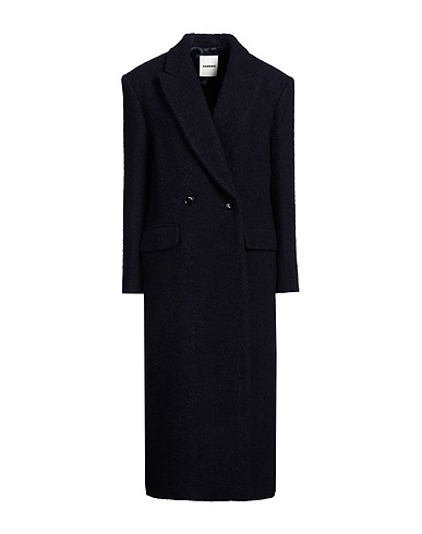SANDRO Cappotto Blu navy 39% Cotone, 22% Lana, 21% Fibre sintetiche, 11% Acrilico, 7% Lana di alpaca
