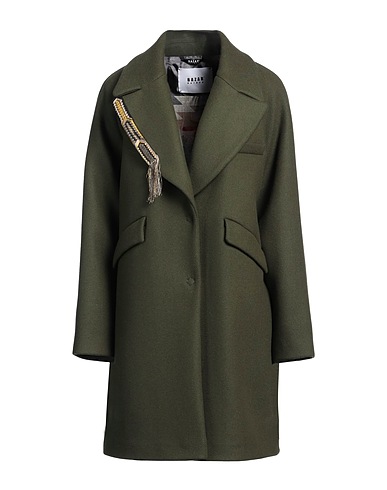 BAZAR DELUXE Cappotto Verde militare 75% Lana Vergine, 25% Poliammide