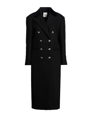 SANDRO Coat NERO 67% Wool, 27% Polyamide, 4% Polyester, 2% Acrylic