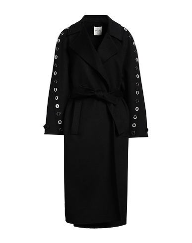 SANDRO Coat Black 80% Wool, 20% Polyamide