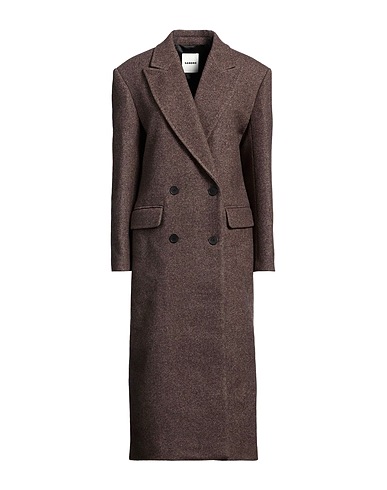 SANDRO Mantel Braun 70% Wolle, 30% Polyamid