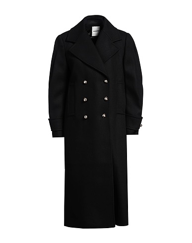 SANDRO Mantel Schwarz 67% Wolle, 27% Polyamid, 4% Polyester, 2% Acryl