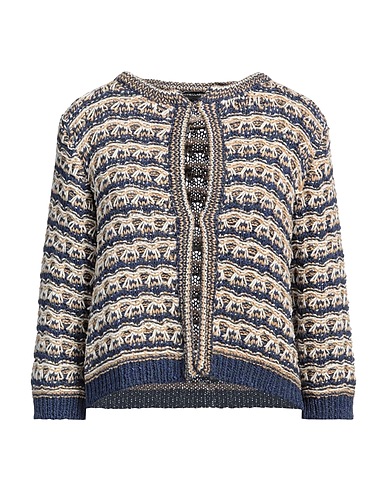 ANNECLAIRE Jacket Navy blue 61% Polyamide, 39% Cotton